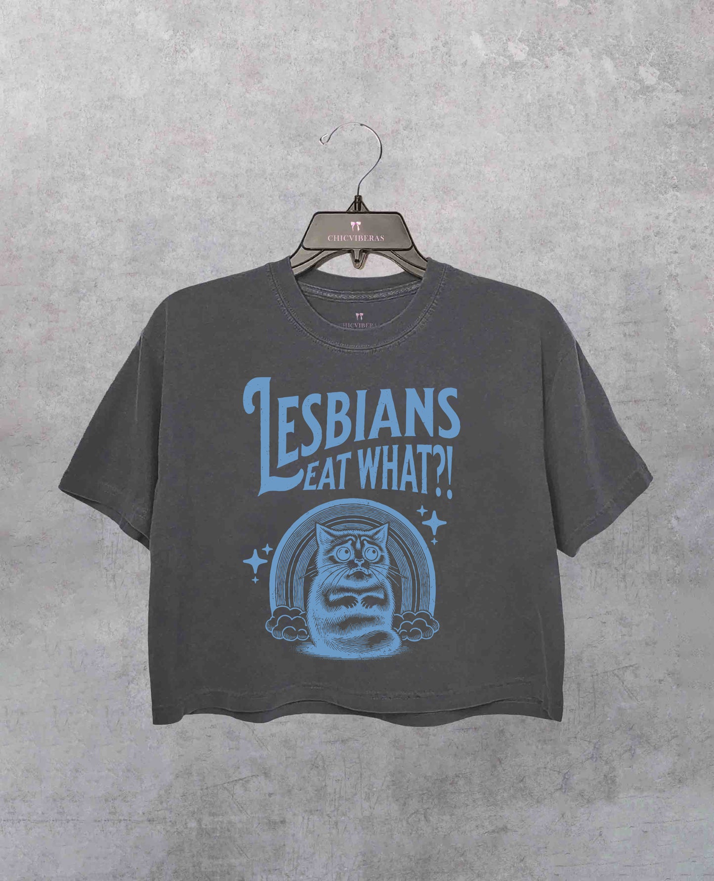 Lesbians Eat What Cat Crop Shirt