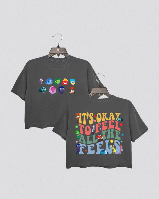 Inside Out It's Okay To Feel All The Feels  Crop Shirt