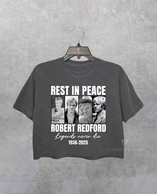 Legends Never Die Robert Redford Crop Shirt