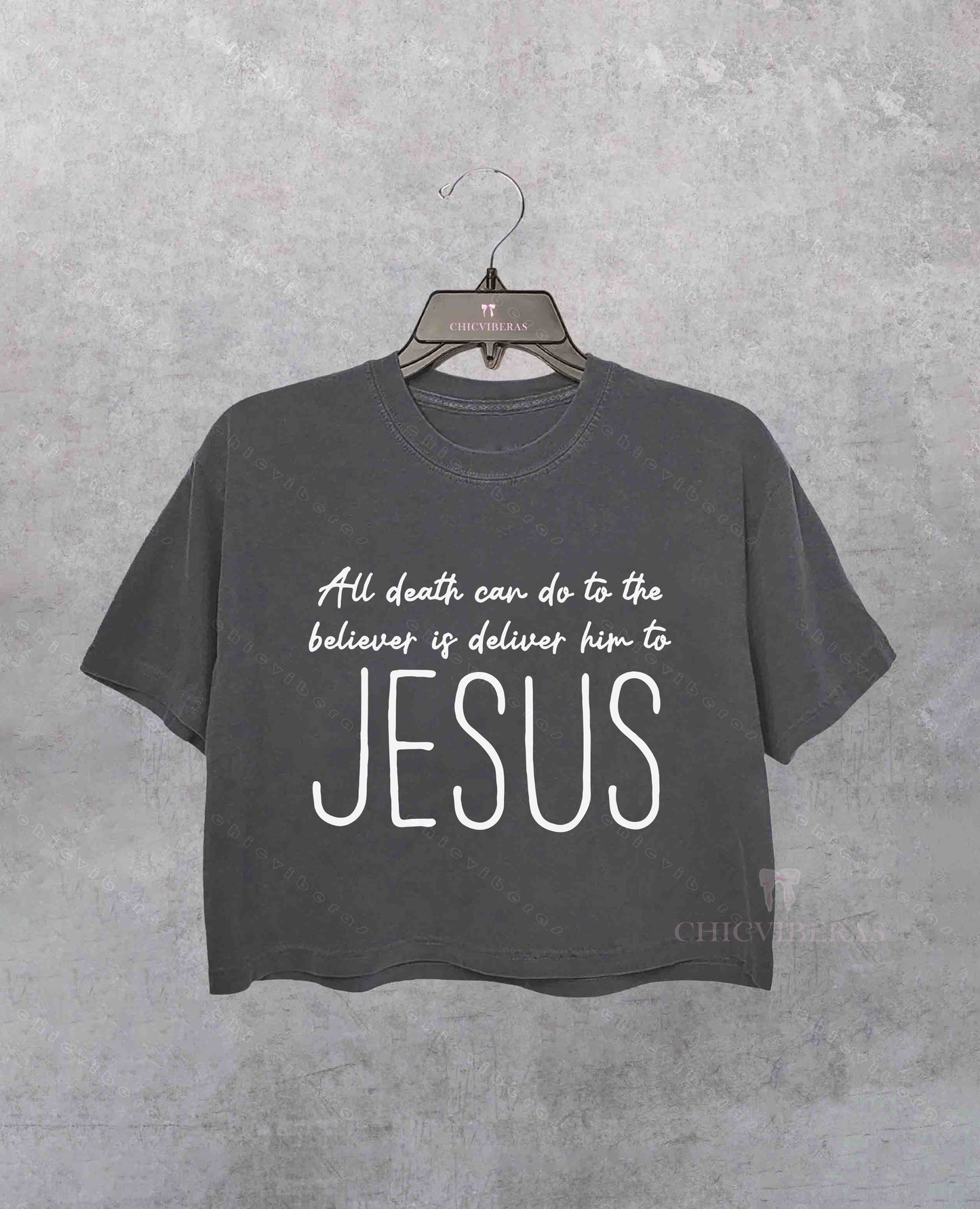 All Death can do to The Believer is Deliver him to Jesus Crop Shirt