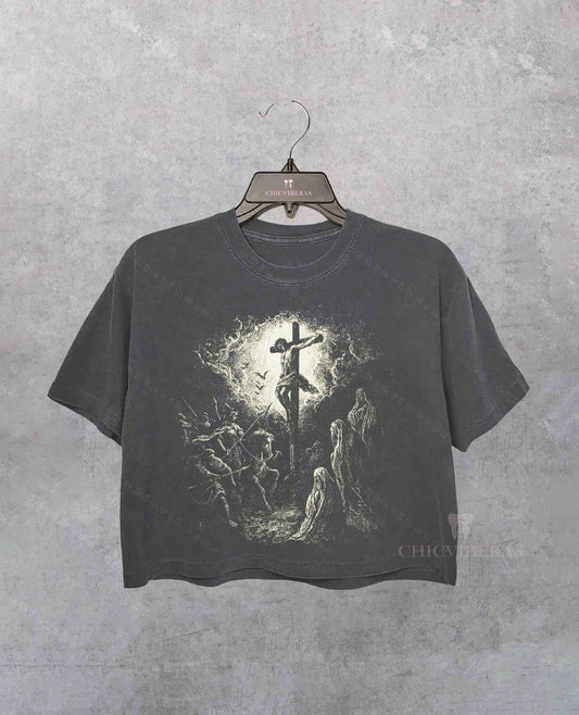 Jesus Spiritual Art Crop Shirt