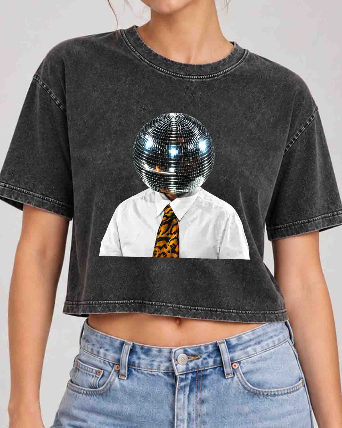 Disco Ball Head HS Together Together Tour Crop Shirt