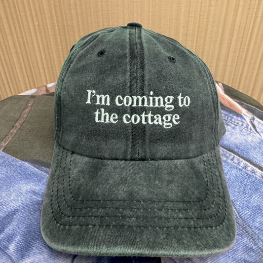 Embroidered I'm Coming To The Cottage Hat