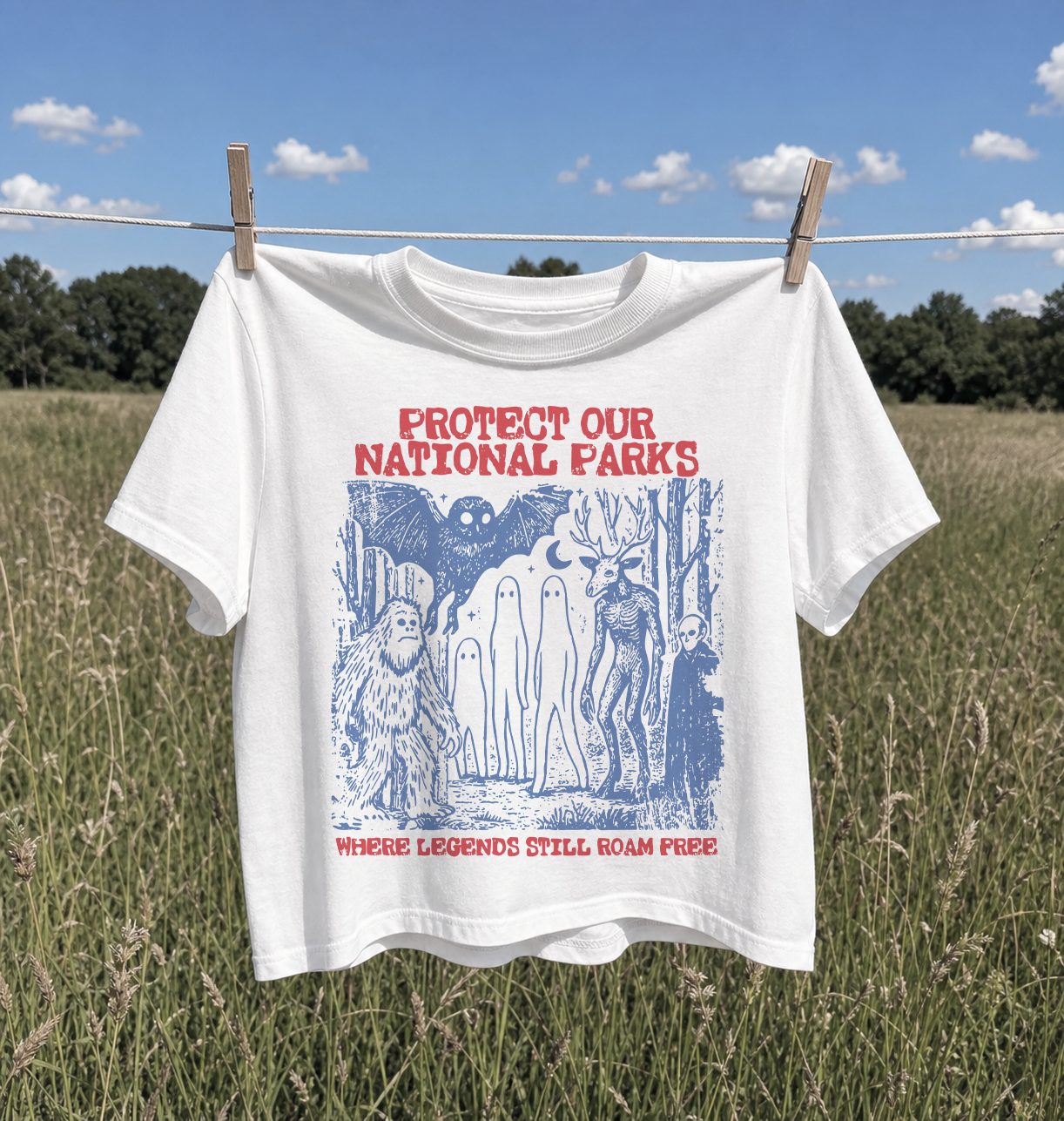 Protect Our National Parks Camping Hiking Crop Shirt