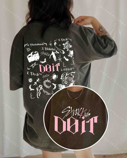 Stray Kids Do It Tracklist 2 sides Tee