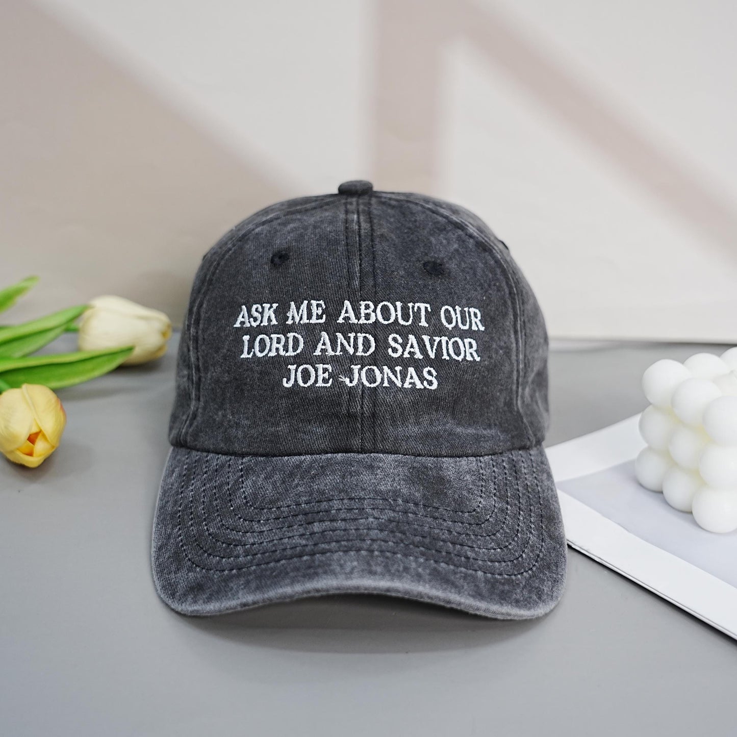 Embroidered Ask me about Our Lord and Savior Joe Jonas Hat