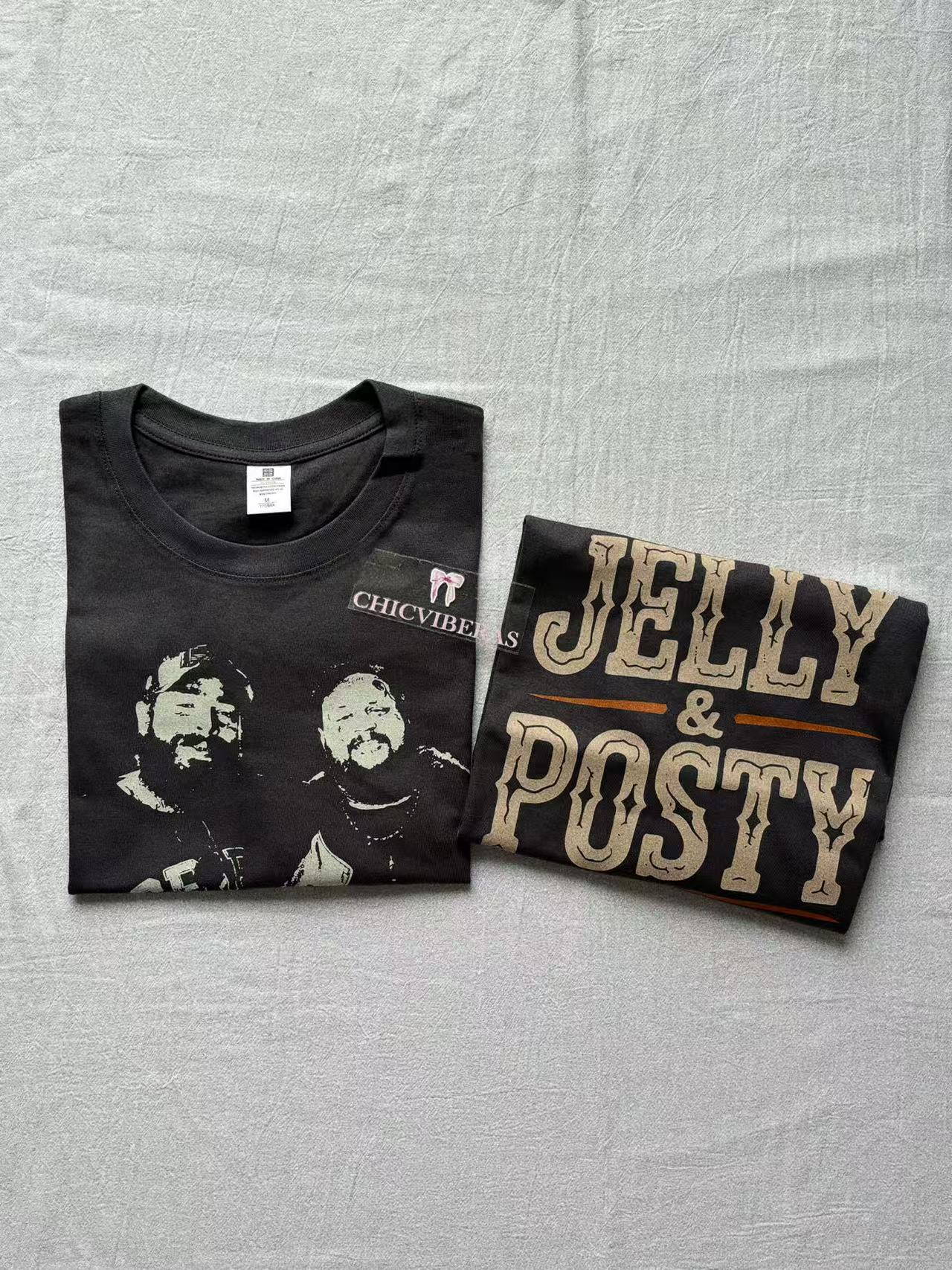 Post Malone x Jelly Roll 2025 Tour 2 Sides Crop Shirt