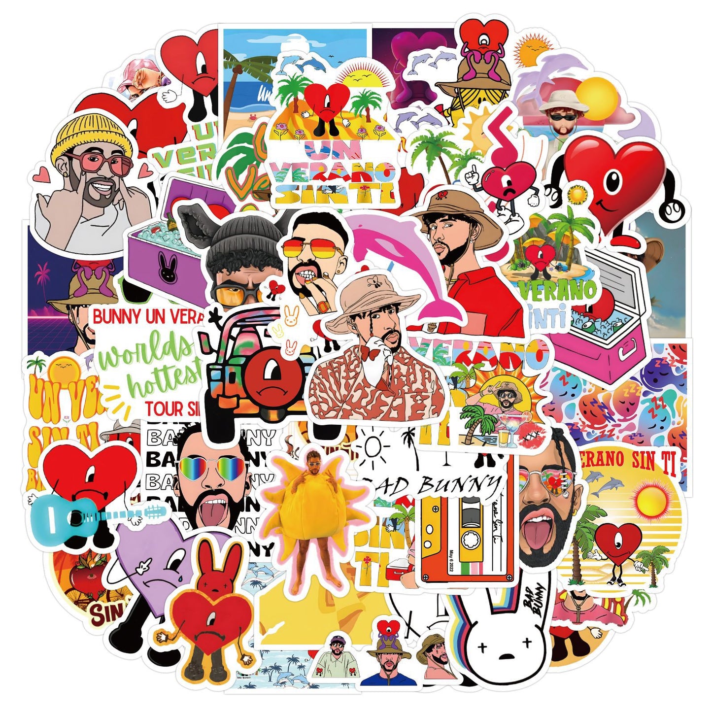 50 Pcs Bad Bunny Stickers