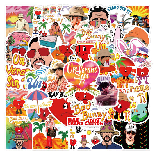 50 Pcs Bad Bunny Stickers