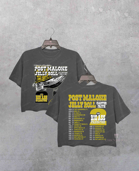 Jelly & Posty Country Music Tour 2026 Crop Shirt