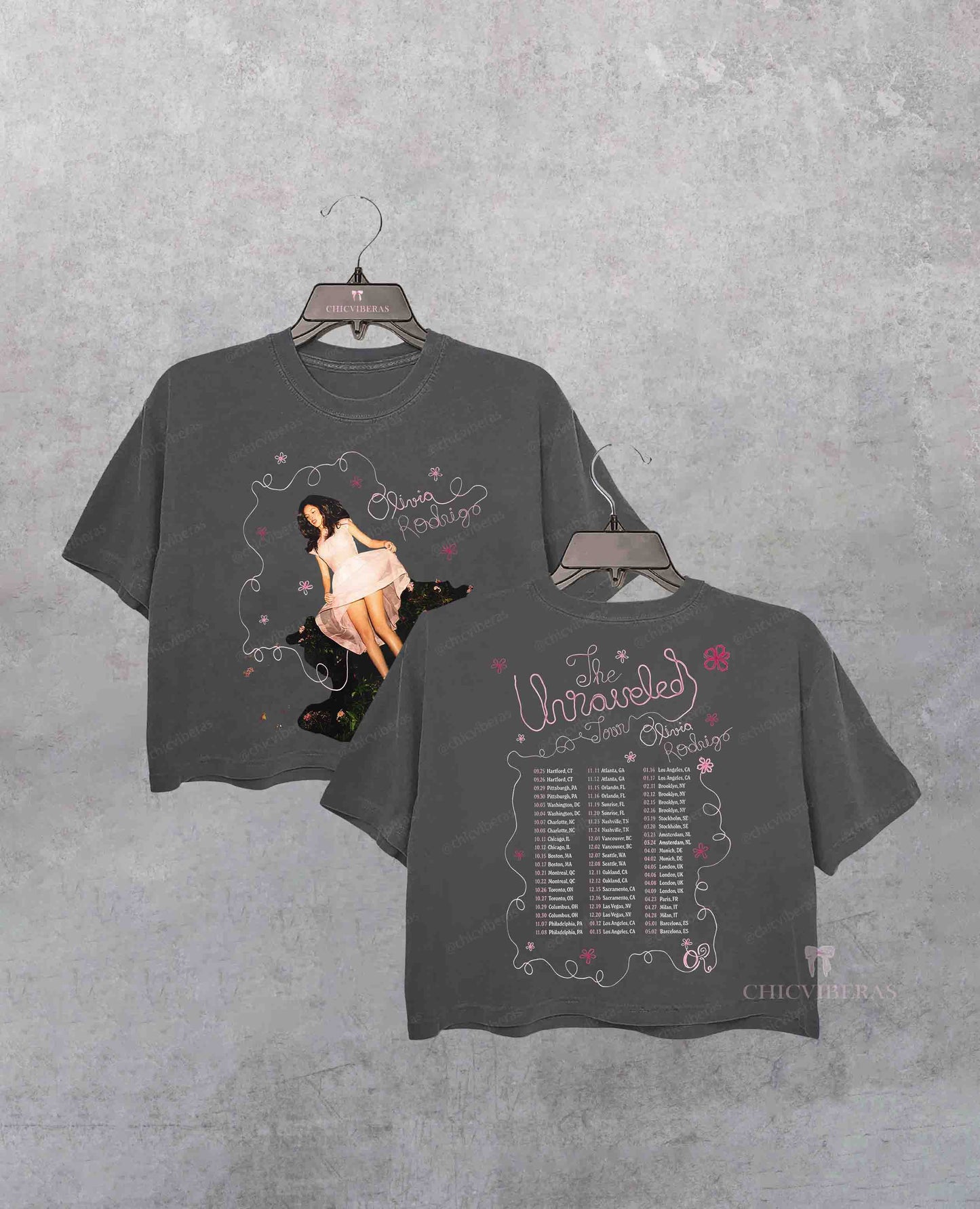 Olivia Rodrigo The Unraveled Tour 2026 Crop Shirt