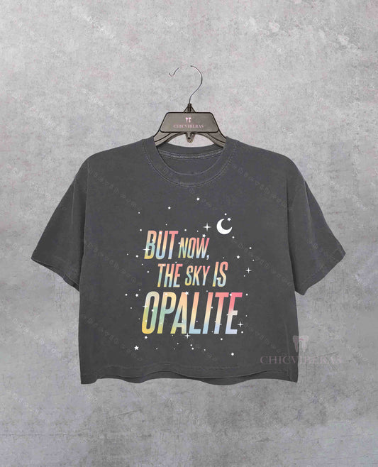 But Now The Sky Is Opalite Crop Shirt