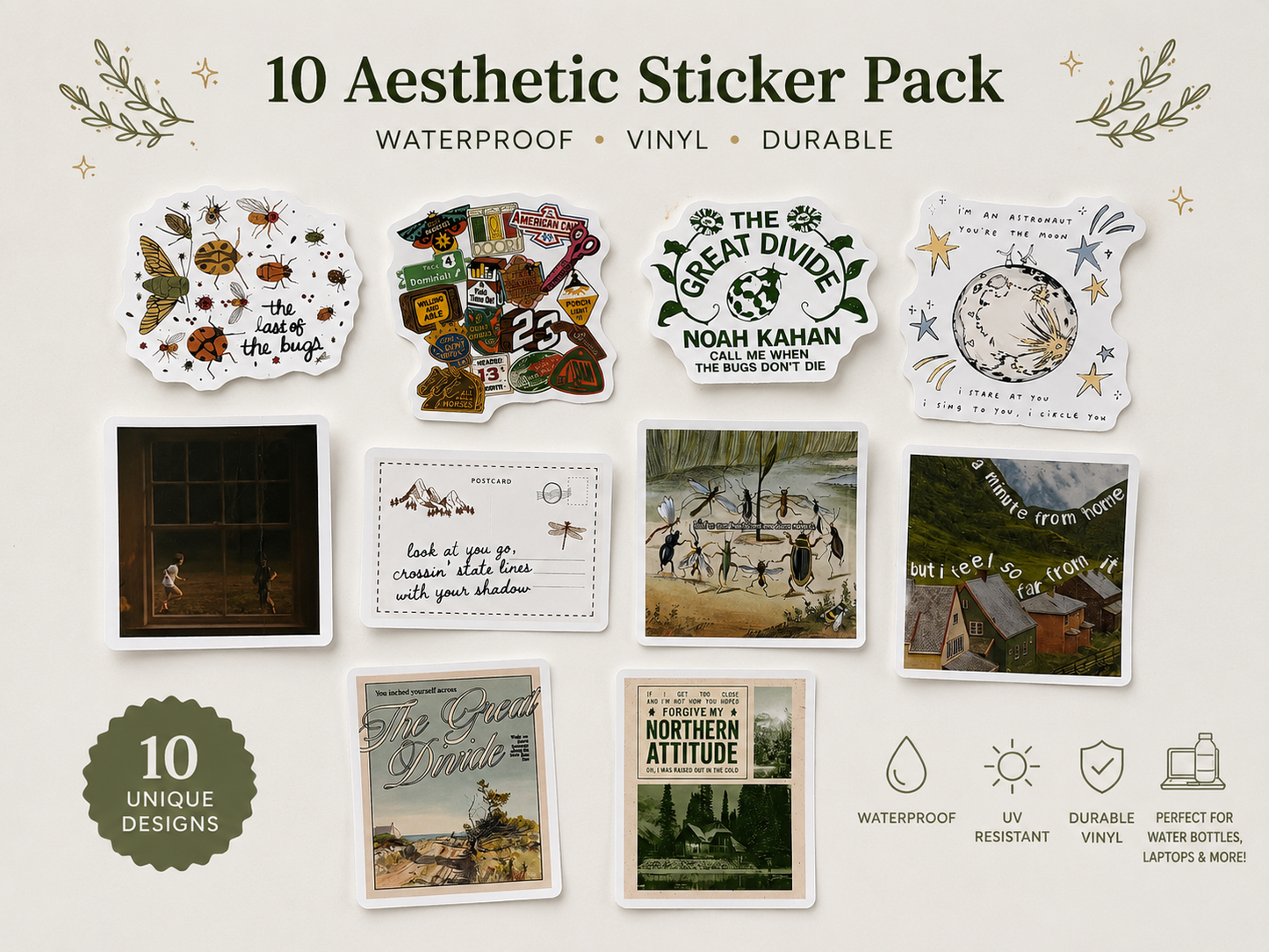 10 Pcs NK Stickers