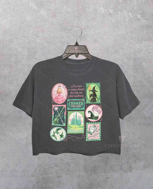 Wicked Changed For Good Stamps Crop Shirt