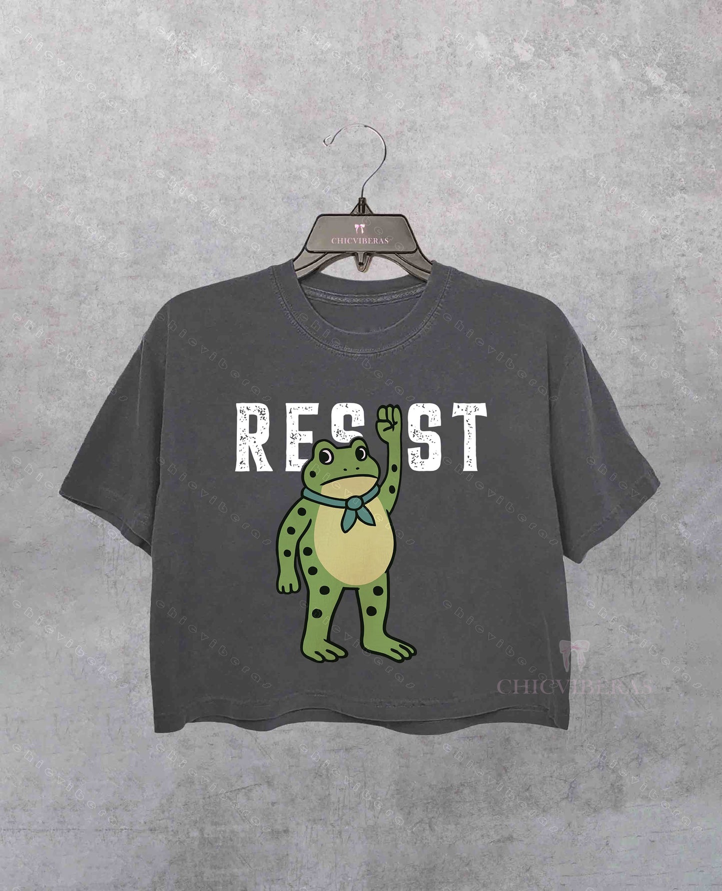 Resist Frog Crop Shirt