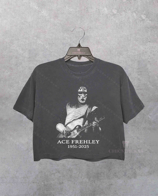 Ace Frehley Classic Rock Music Lover Crop Shirt
