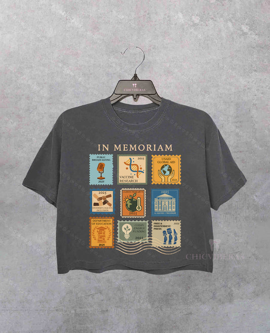 Retro In Memoriam Resist Crop Shirt