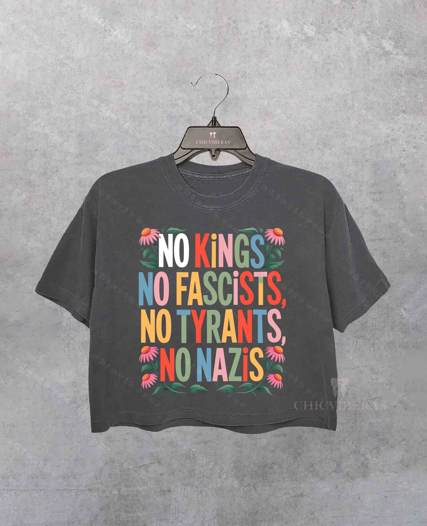 We The People No Kings Crop Shirt Crop Shirt