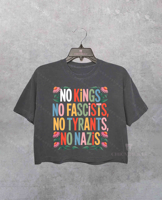 We The People No Kings Crop Shirt Crop Shirt