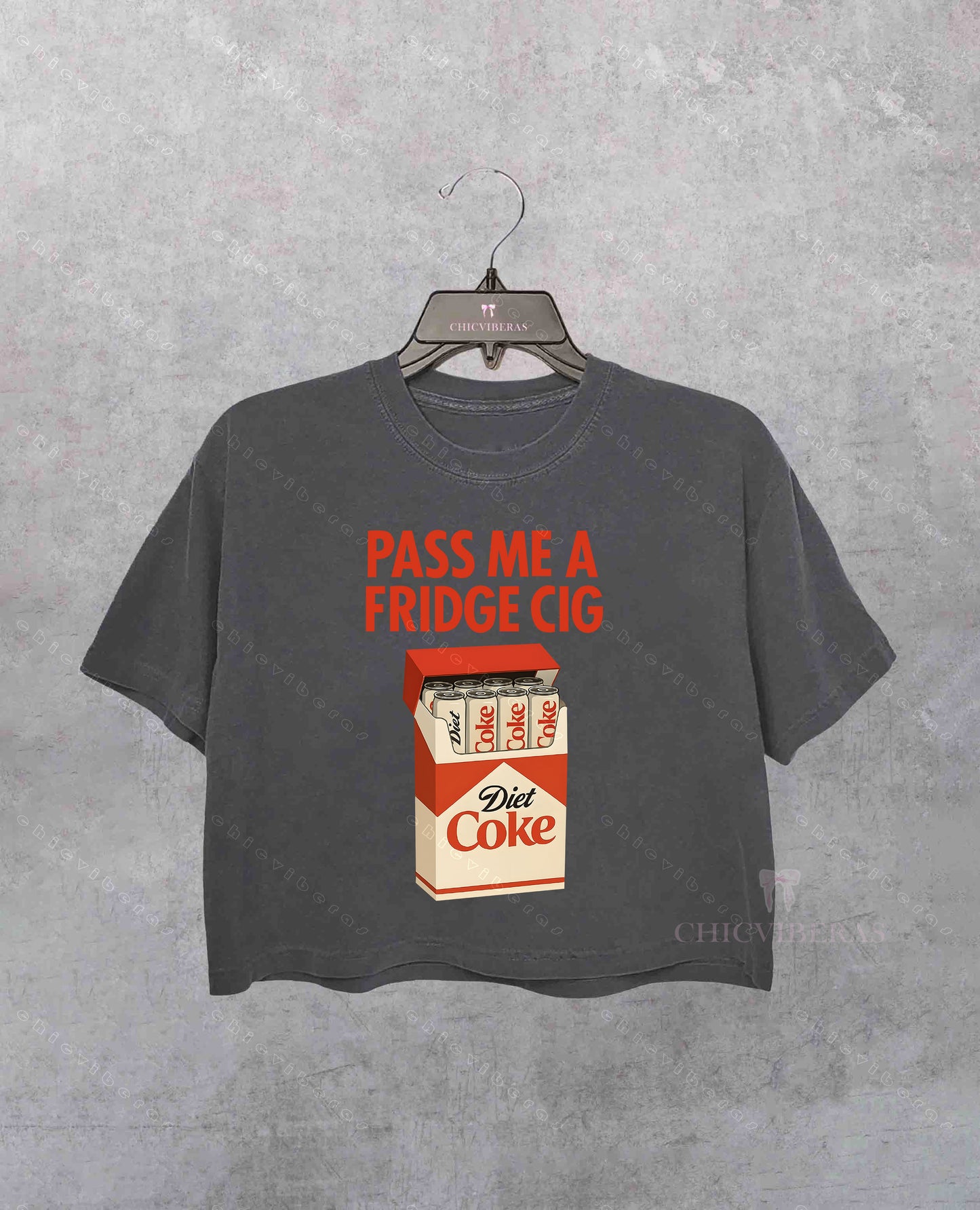 Diet Coke " Fridge Cig" Funny Crop Shirt