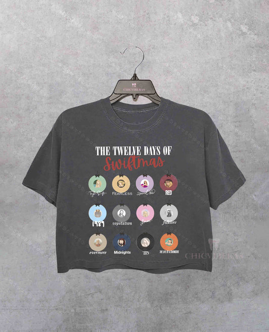 The Twelve Days Of Swiftmas Crop Shirt
