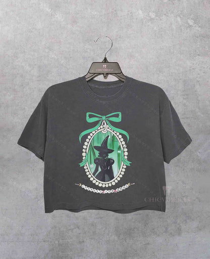 Wicked Movie Inspired Pink & Green Couple Crop Shirt