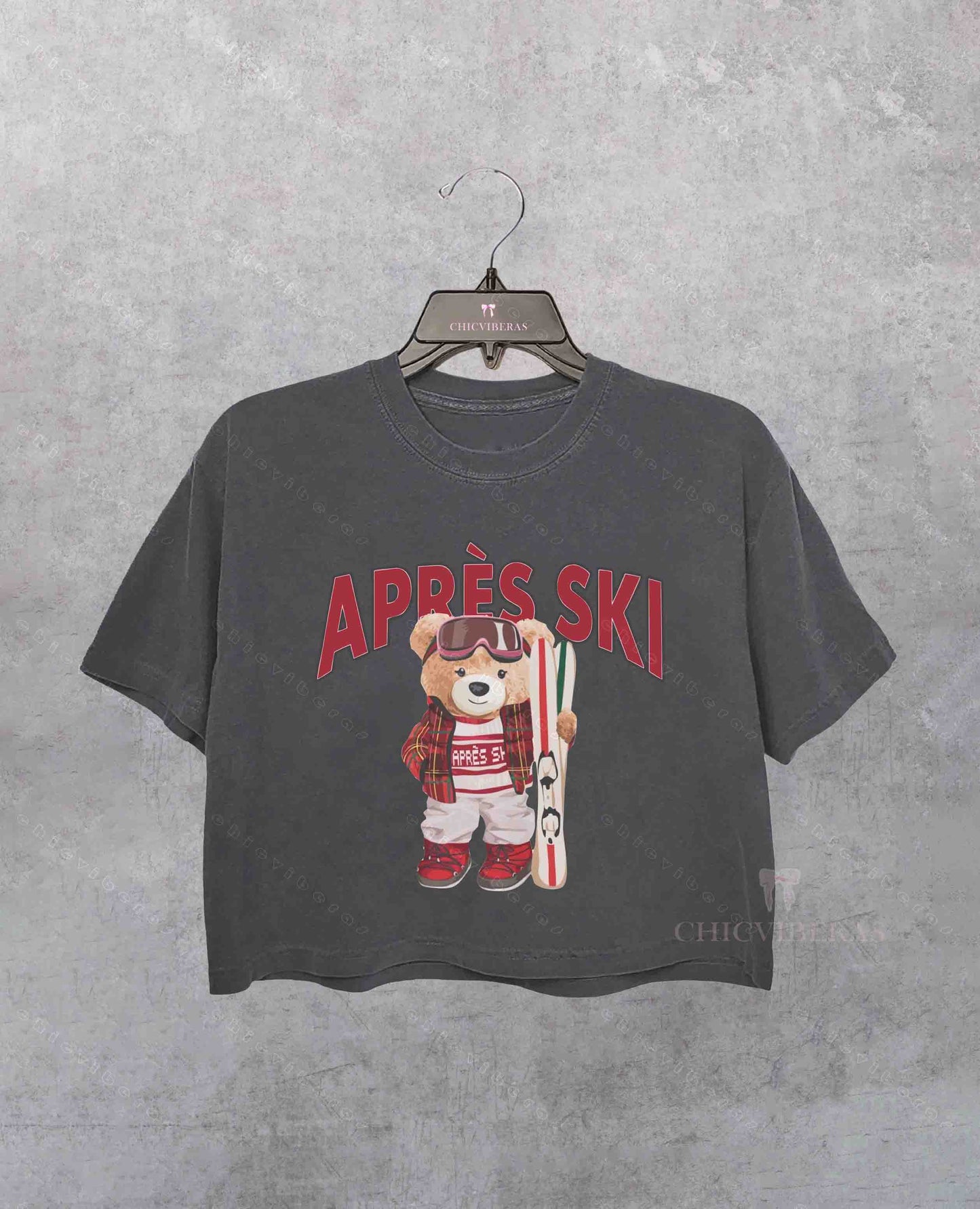 Retro Ski Sweater Crop Shirt