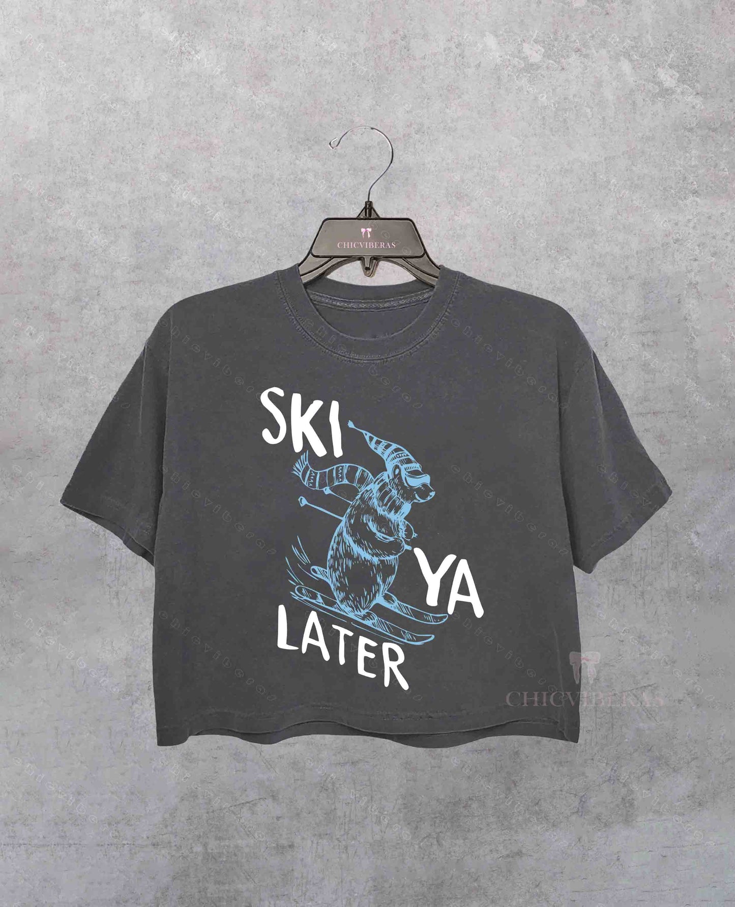 Ski Ya Later Polar Bear Crop Shirt