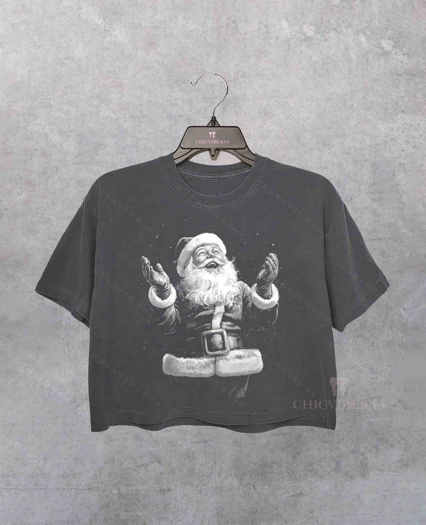 Vintage Santa Claus Crop Shirt