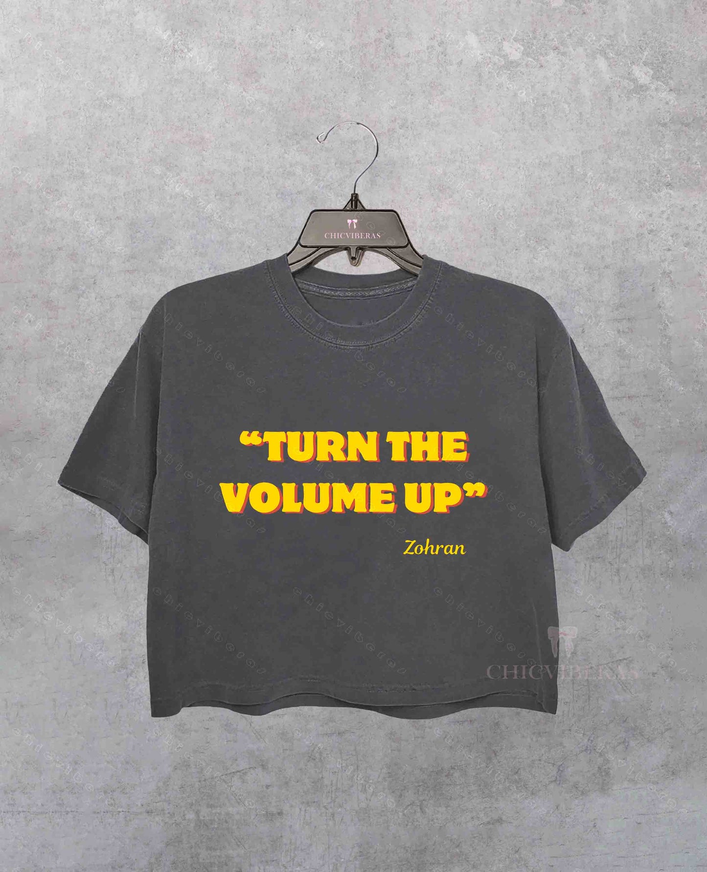 Turn the Volume Up Zohran Crop Shirt