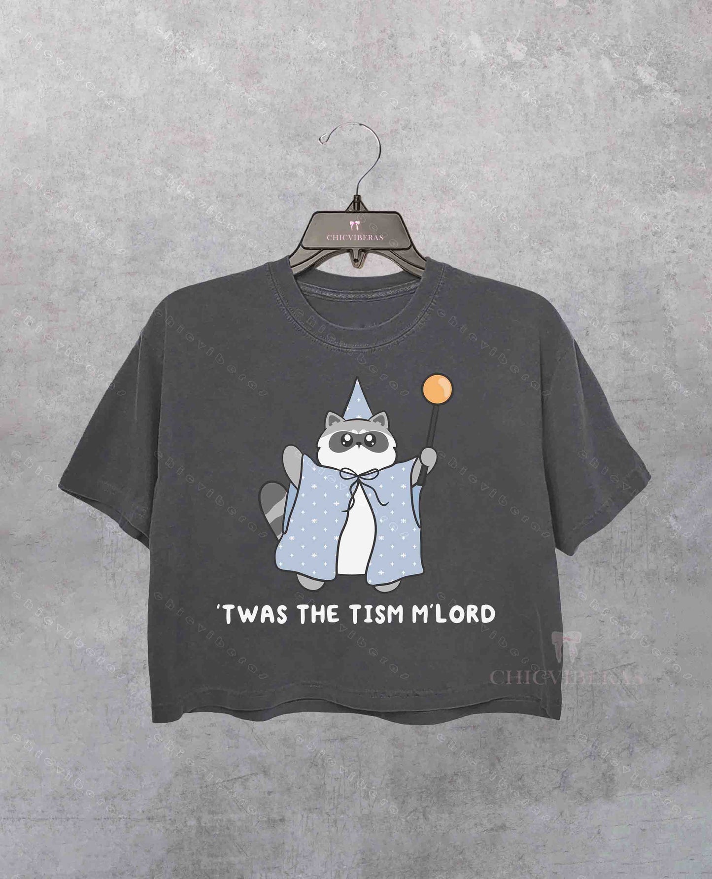Twas The Tism Mlord Raccoon Autism Crop Shirt