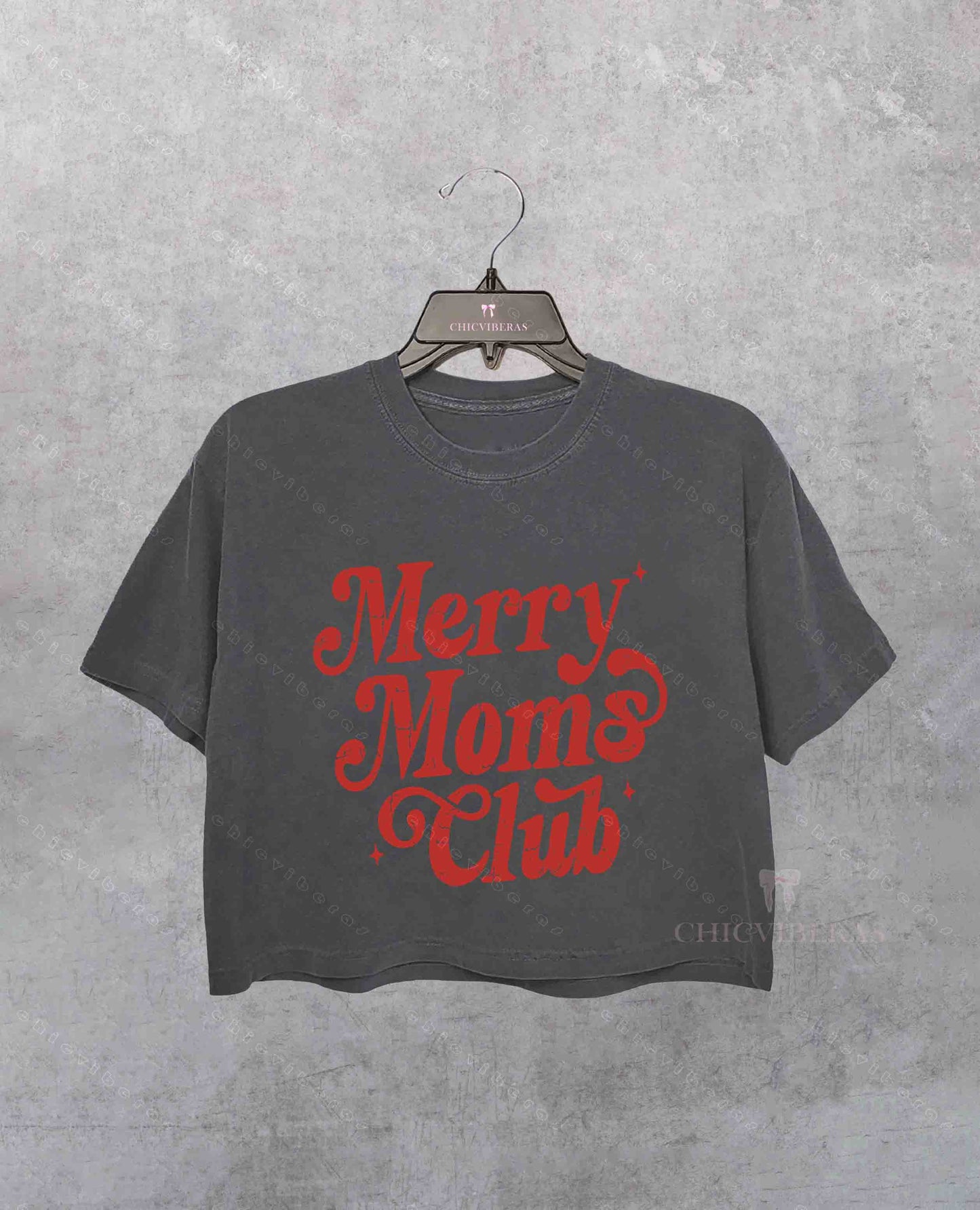 Merry Moms Club Jolly Mama Crop Shirt