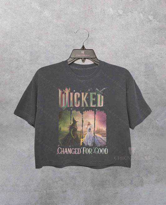 Vintage Wicked Changed For Good Crop Shirt