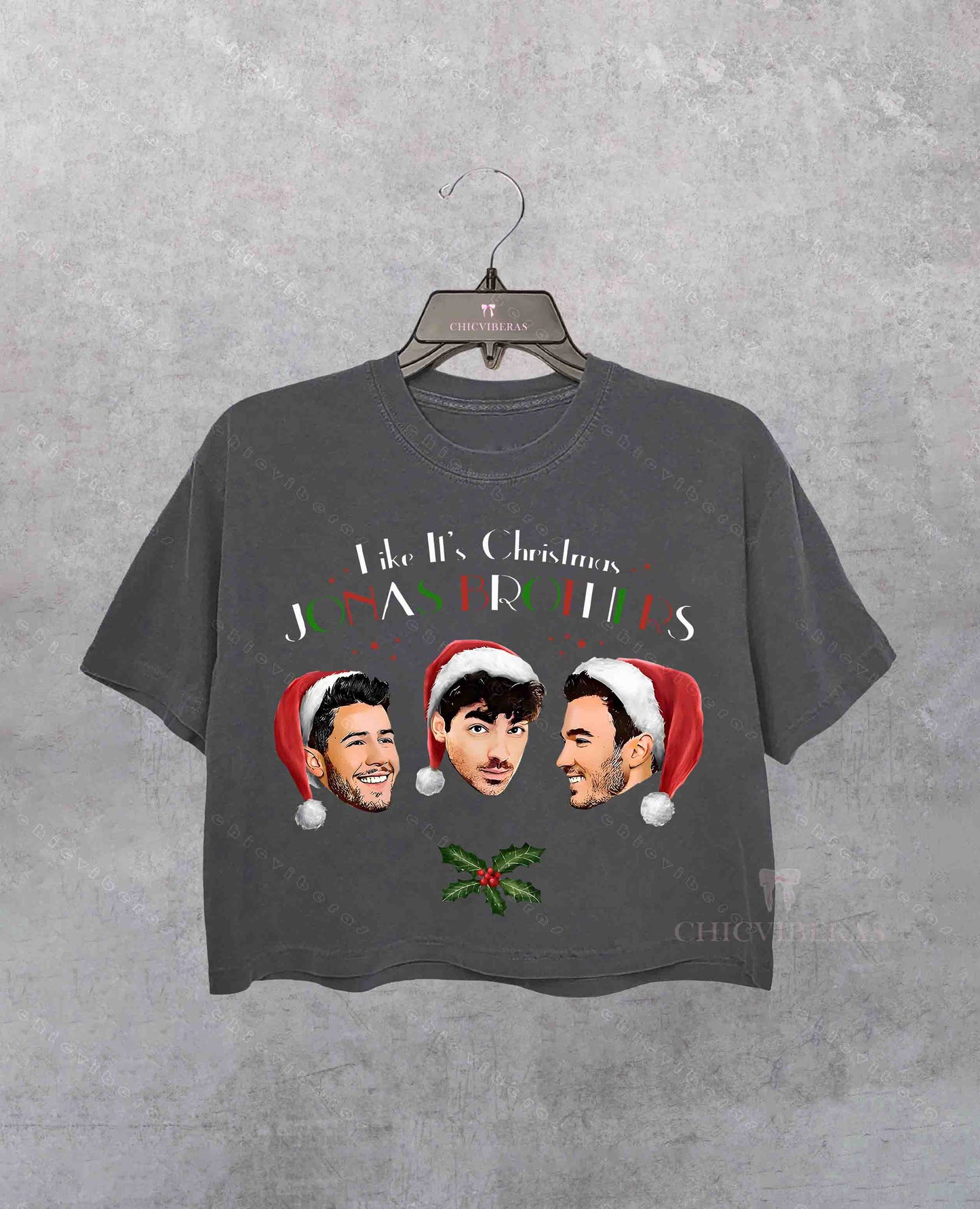 Jonas Brothers Christmas Crop Shirt