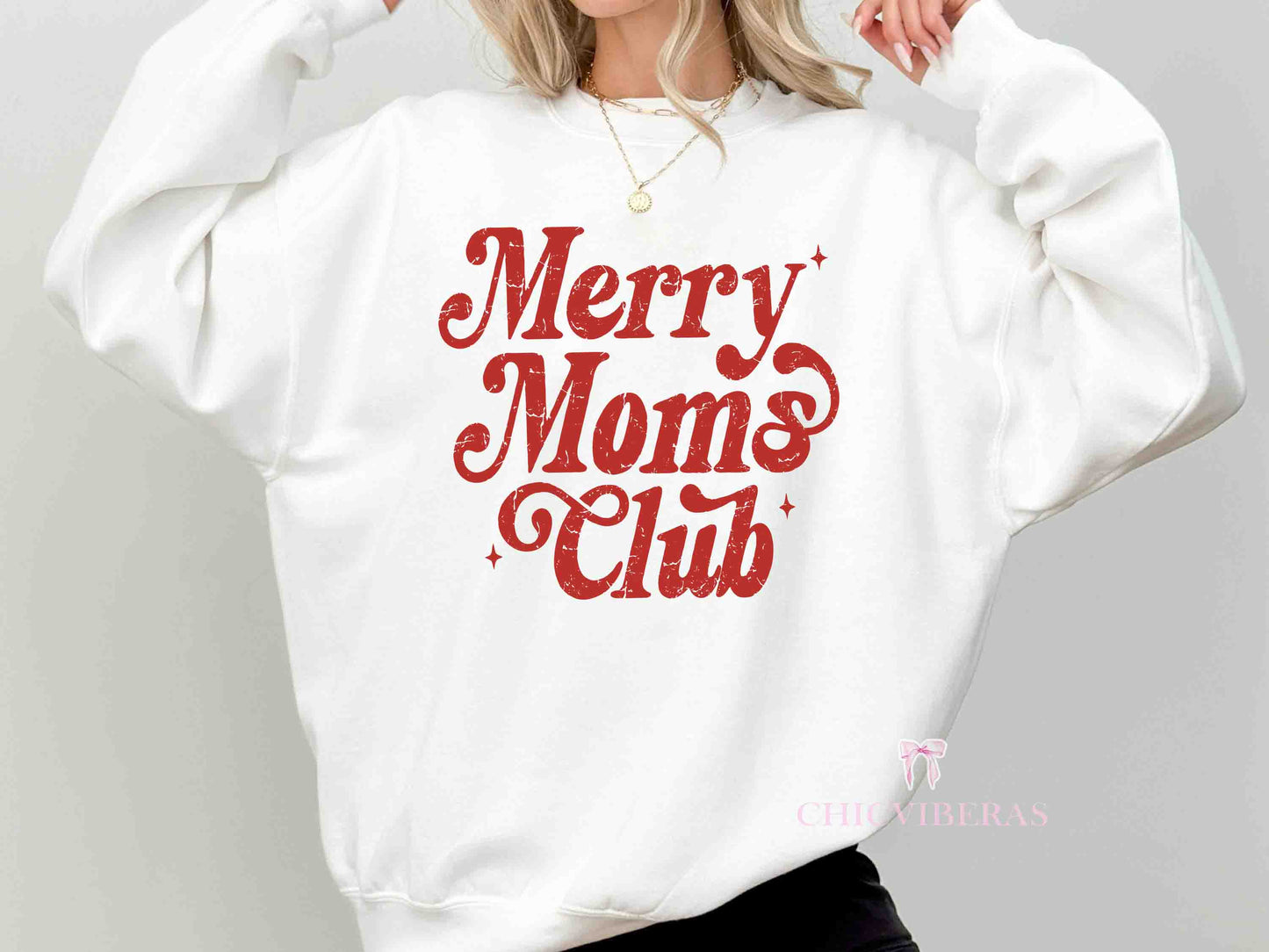 Merry Moms Club Jolly Mama Crewneck