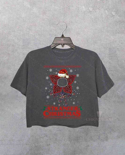 Stranger Christmas Stranger Things Crop Shirt