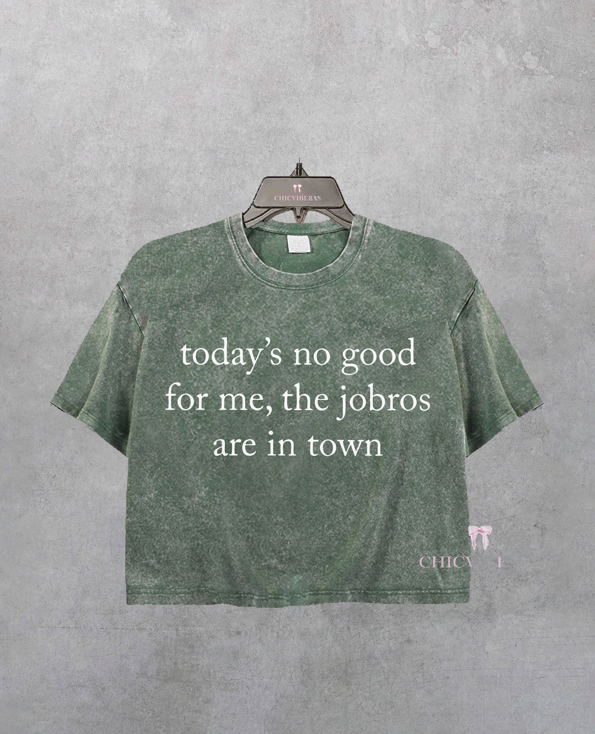 Todays No Good For Me The Jobros Are In Town Crop Shirt
