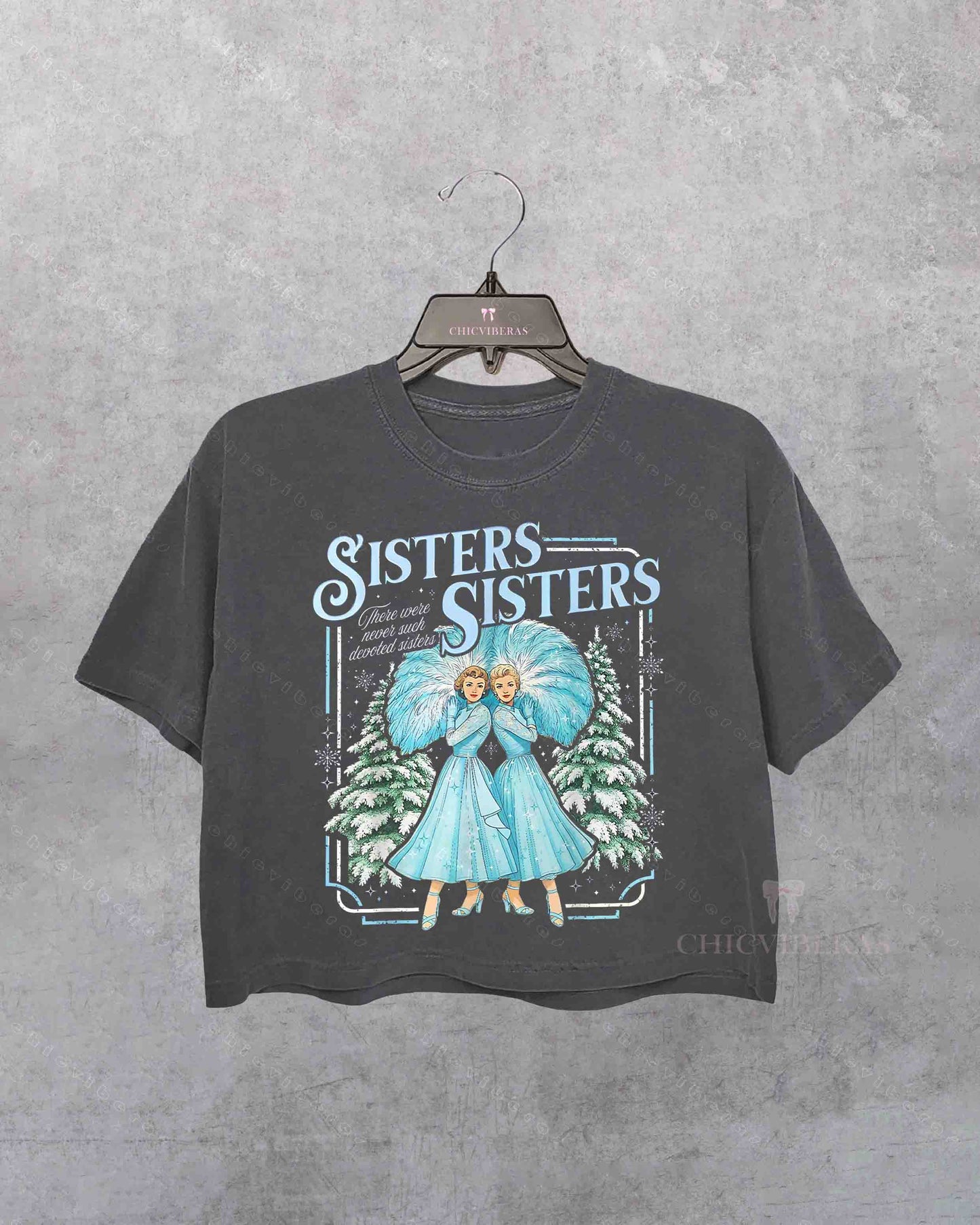 Haynes Sisters Sisters White Christmas Movie SCrop Shirt