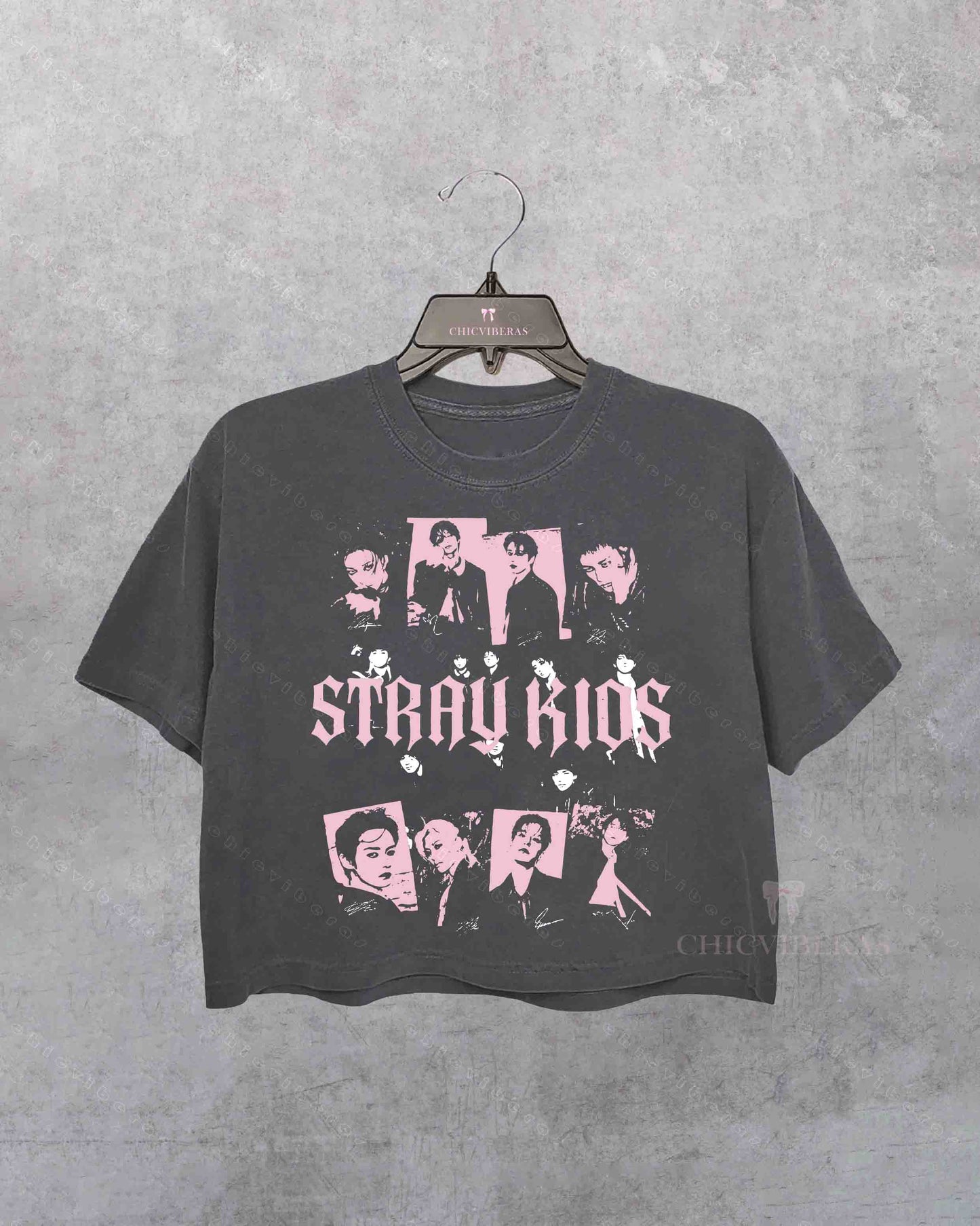 Stray Kids Skz Vintage Music Crop Shirt