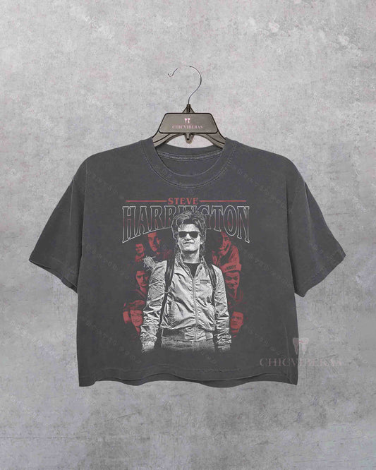 Steve Harrington Inspired Crop Shirt