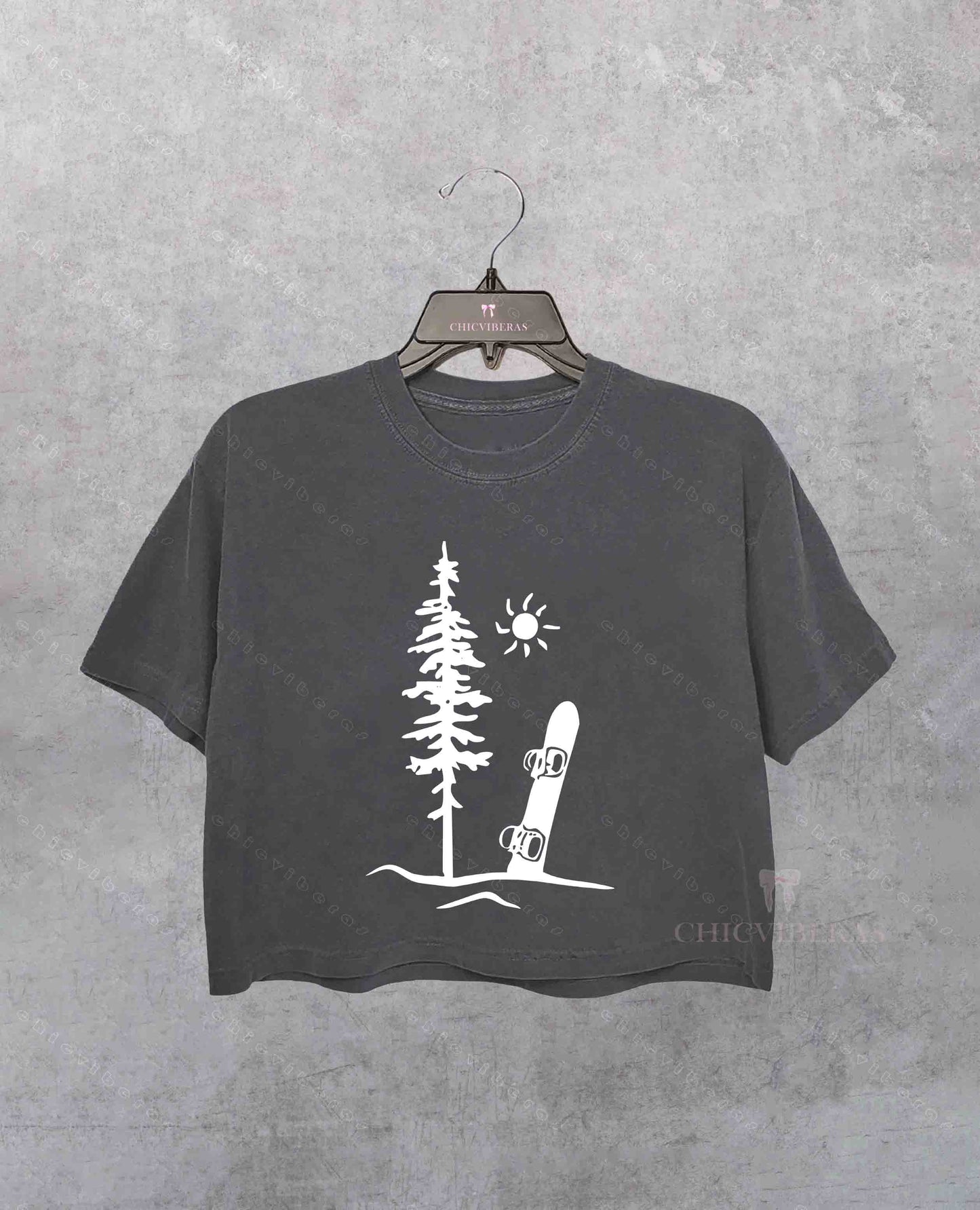 Snowboarder Ski Lover Crop Shirt