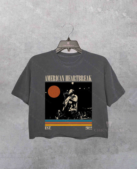 Limited Zach Bryan 'American Heartbreak' Crop Shirt