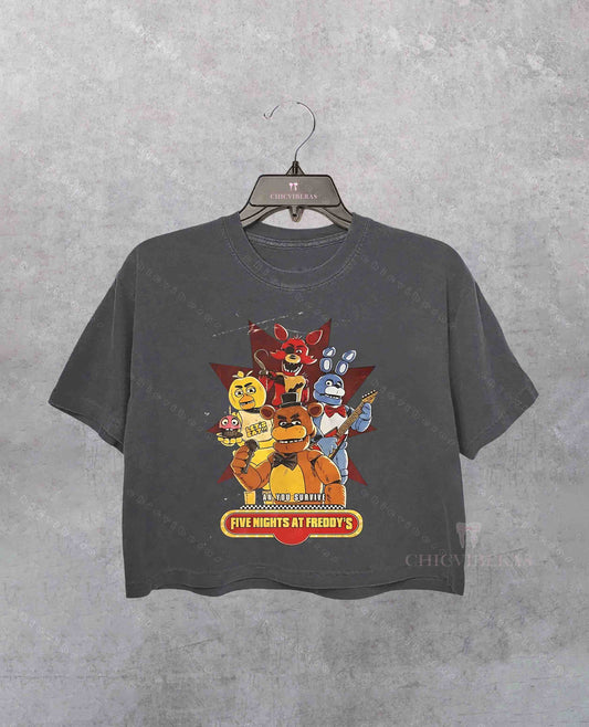 Five Nights at Freddy's Vintage Crop Shirt