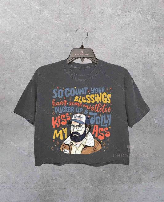 Mr Murray Kiss My Jolly Ass Crop Shirt