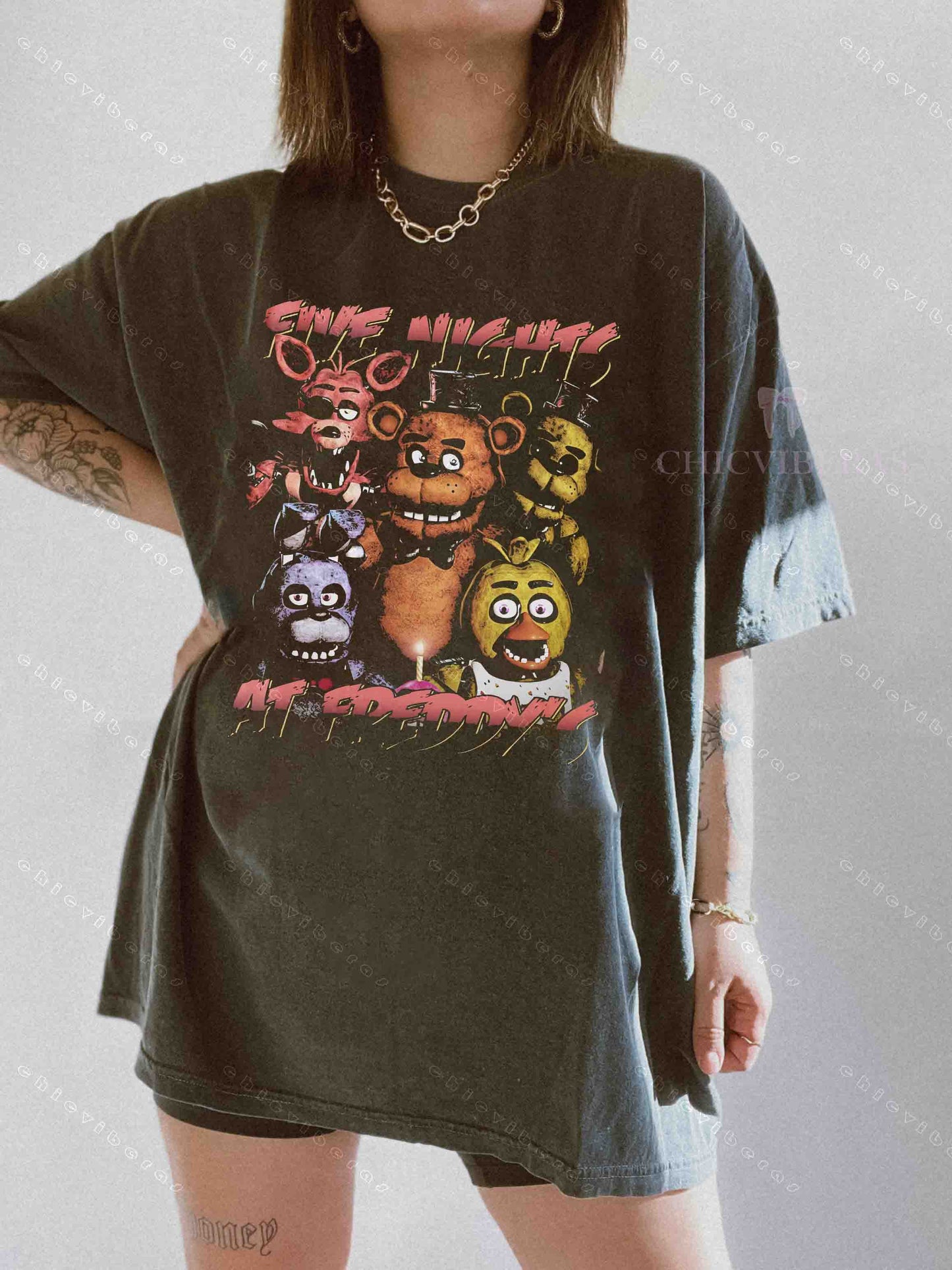 Vintage 90s Five Nights at Freddy's Tee