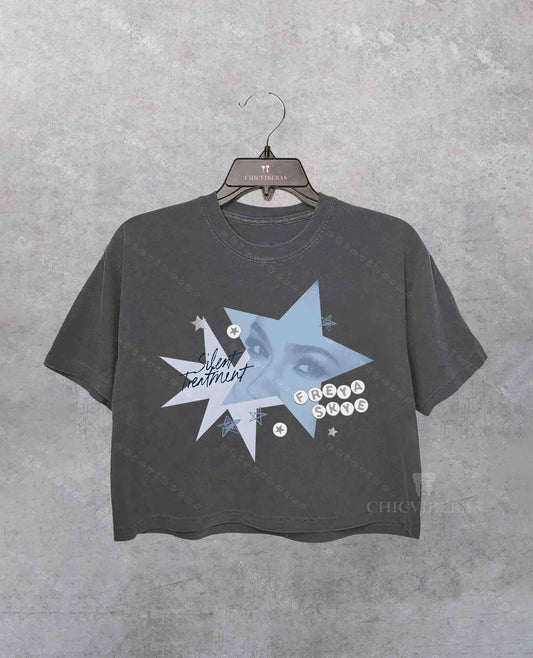 Freya Skye Shirt, Music Tour Silent Treatment Crop Shirt