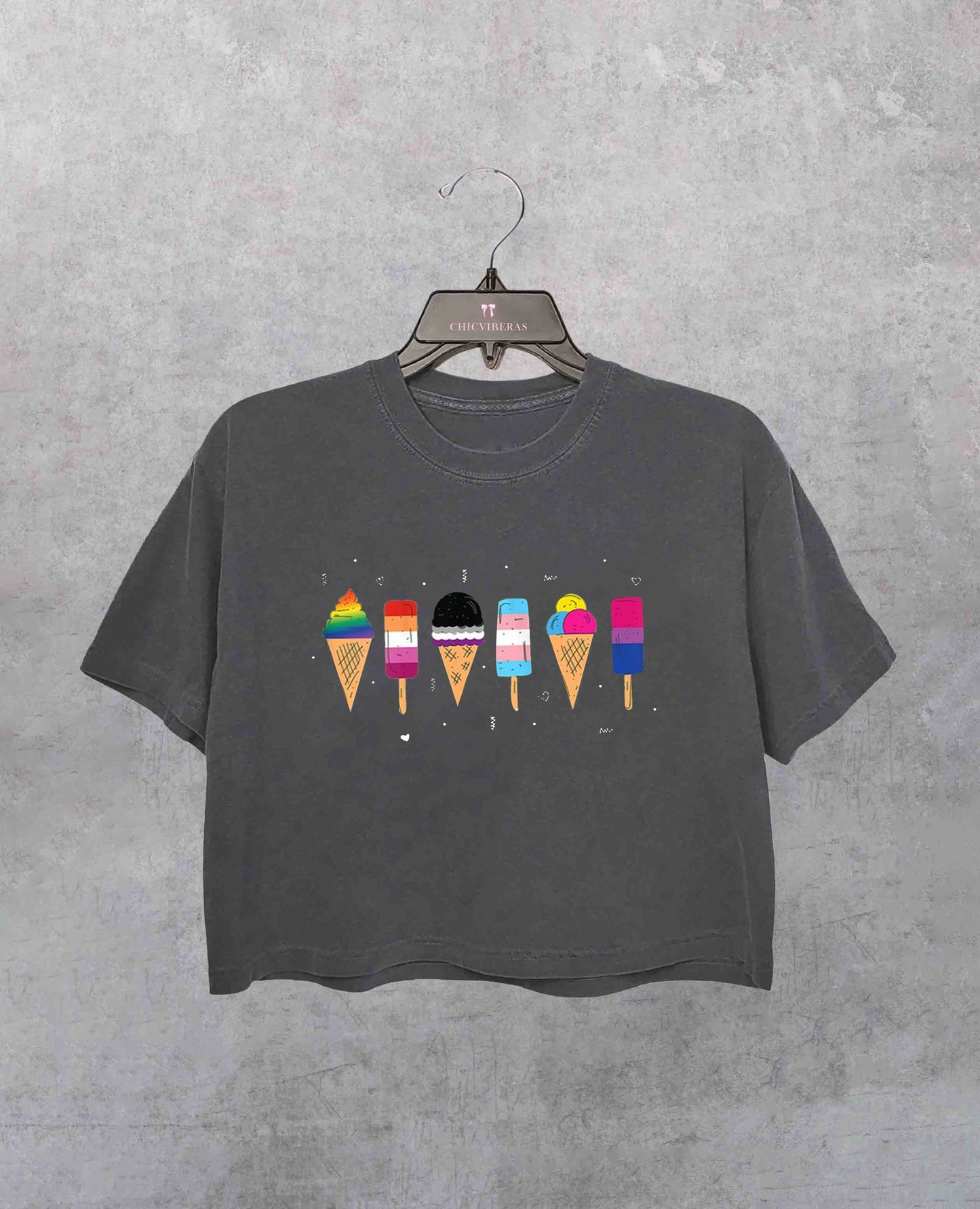 LGBTQ Ice Cream Crop Shirt