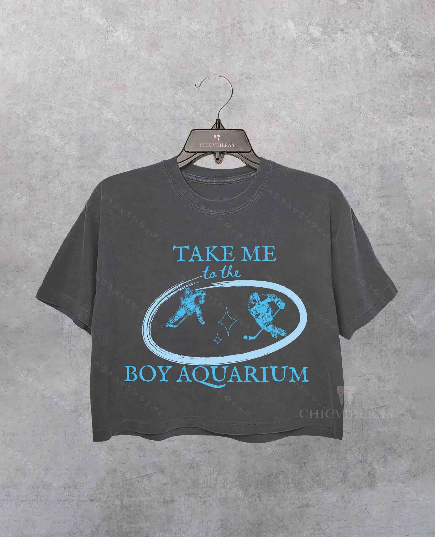 Take Me To The Boy Aquarium Hockey Crop Shirt