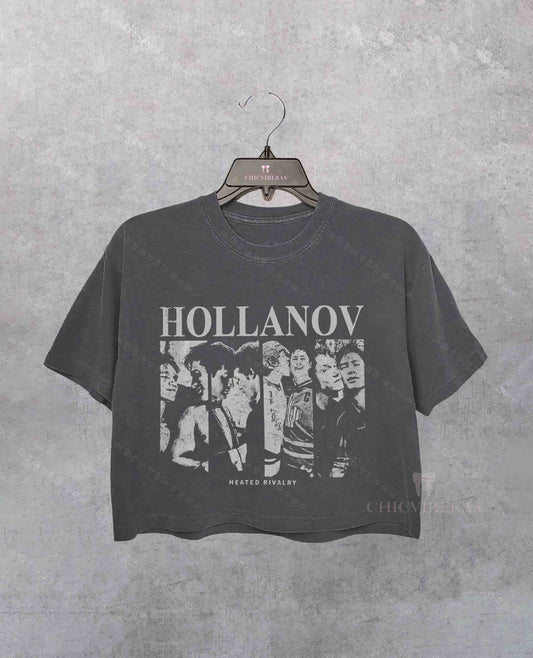 Team Hollanov Ice Hockey Vintage Crop Shirt