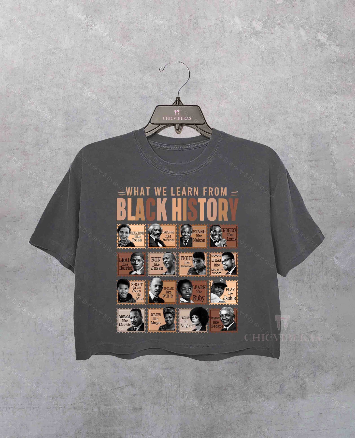 What We Learn From Black History Month Crop Shirt